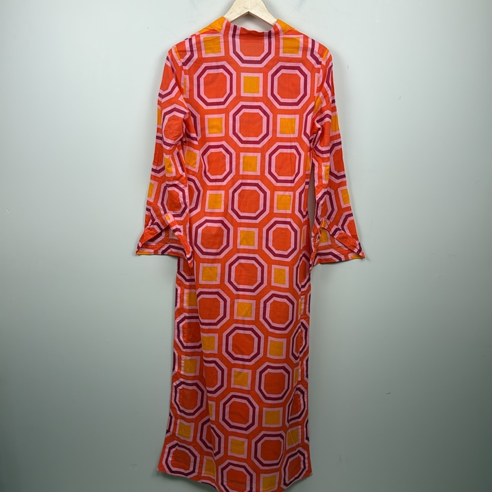 TORY BURCH V NECK colourful long sleeve swim cover lightweight EUC - Picture 9 of 9